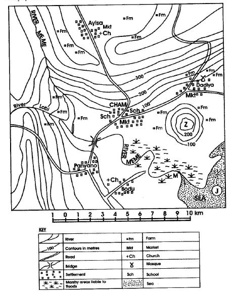 BECE 2003 topographical map